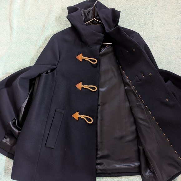 Navy Blue Cloak with Toggles by J. Crew - Picture 4 of 8
